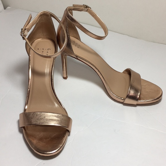 a new day Shoes - Rose Gold ankle strap heels size 8